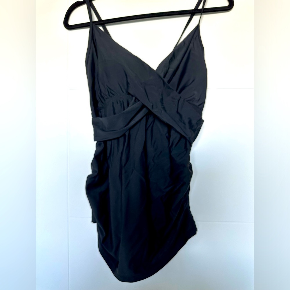Maternity swim suit, black size large